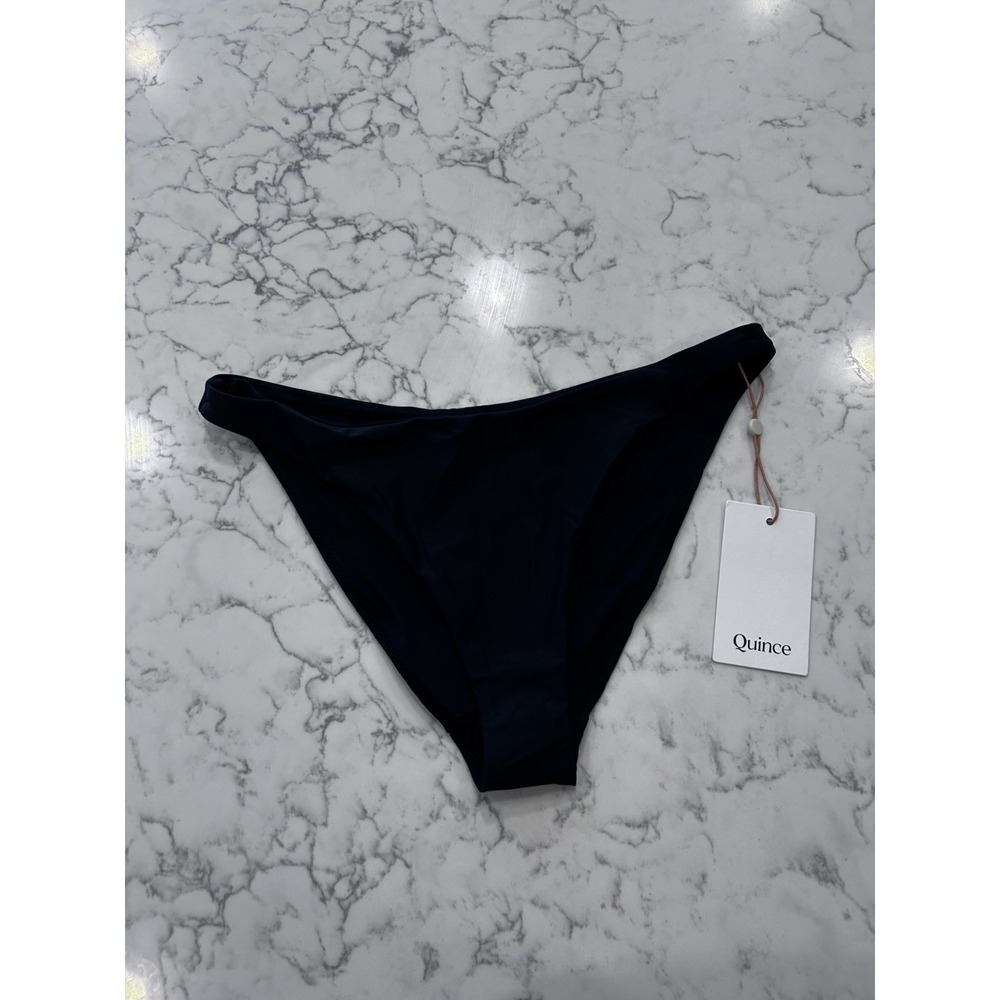 NWT Quince Black Low Rise Bikini Bottom Size XS